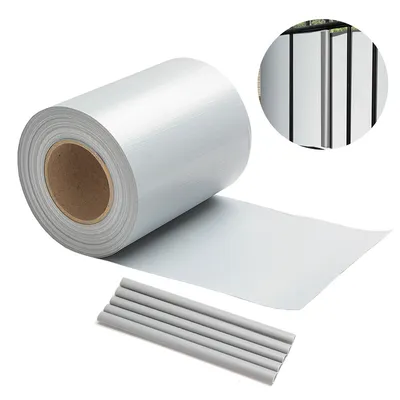 Produktbild von Jopassy Sichtschutzstreifen Verschiedene Doppelstabmatten PVC Zaun Folie Gartenzaun Reflexionsarm mit Clips 70m x 19cm Grau