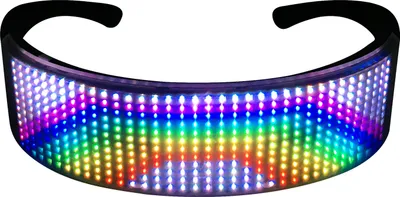 Produktbild von LED Brille anpassbar BT LED Brille Buntes Licht Gluehbrille DIY Nachrichten 22 Animationen 20 Bilder Musikmodus Gluehspielzeug fuer Halloween Party Rave Music Festival