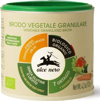 BULION WARZYWNY GRANULOWANY BEZGLUTENOWY BIO 120 g - ALCE NERO