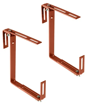 Produktbild von Blumenkastenhalterung ohne Bohren, Balkonkästenhalter, Haken und Halterungen, Terrakotta