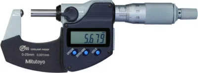 Obrázok produktu pre Mitutoyo Digitálny posuvný merací skrutkovač IP65 so sférickými meracími plochami, 0-25 mm, sférický nákov