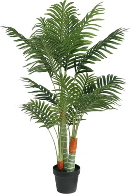 Image de Palmier artificiel avec 3 troncs vert 120 cm PP