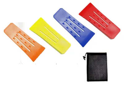 Produktbild von 4 Stück Fällkeile aus Kunststoff, ABS, schlagfest und kältebeständig, Set für Kettensägen