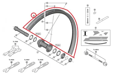 Produktbild von SHIMANO Felge WH-M8120 VR/HR - 29" 28 Loch.