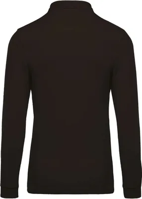Produktbild von Kariban Herren Polo-Shirt Langarmshirt Poloshirt Langarm Hemd Longsleeve, Größe:2XL, Farbe:Dark Grau