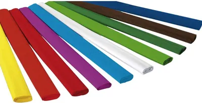 Produktbild von folia Krepppapier-Rolle 32 g/qm farig sortiert 10 Rollen á 500 mm x 2,5 m