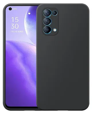 Zdjęcie produktu dla Etui na telefon Oppo Reno 5 5G czarne, elastyczne etui z silikonu TPU - elastyczne etui na tył z silikonu TPU - czarne - Smartphonics