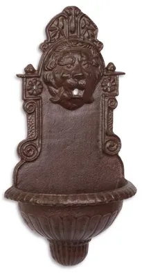 Obrázok produktu pre Casa Padrino secesná liatinová nástenná fontána hnedá 40,5 x 21,4 cm - Záhradný nábytok a dekorácie