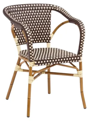 Image de Fauteuil de terrasse en ROTIN SYNTHETIQUE Beige & Marron pour Exterieur