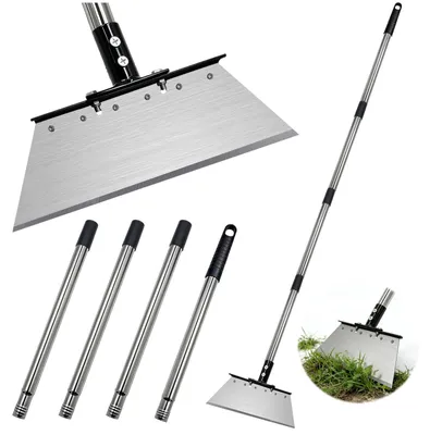 Image de Omgoods - Pèle-à-main multifonctionnelle pour jardin, avec manche de 163 cm