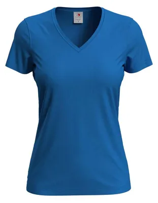 Image de Stedman - T-shirt « Classic » pour femmes, col en V LT4137 (XXL) (bleu roi clair)