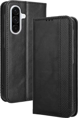 Produktbild von Samsung Galaxy A56 Hülle - Coverup Vintage Style Klapphülle - Schwarz