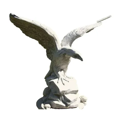 Produktbild von Großer Adler auf Felsen für den Garten oder den Vorgarten, aus Steinguss Neu Frostfest Witterungsbeständig, Tierfigur zur Gartengestaltung PO-32