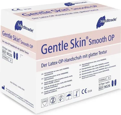 Produktbild von 4x Meditrade Gentle Skin® Smooth OP, OP-Handschuhe Gr. 6,5 | Packung (50 Stück)