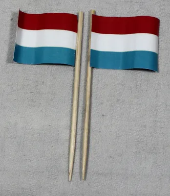Produktbild von Party-Picker Flagge Luxemburg Papierfähnchen in Spitzenqualität 25 Stück Beutel