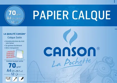 Image de CANSON Zeichenpapier, satiniert, DIN A4, 70 g/qm