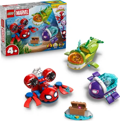 Produktbild von LEGO ǀ Marvel Spidey und seine Super-Freunde Spidey: Unterwasserfahrzeuge - Superhelden Spielzeug mit 3 U-Booten und 3 Minifiguren - Geschenk für Jungen ab 4 Jahren und Fans der Serie - 11207