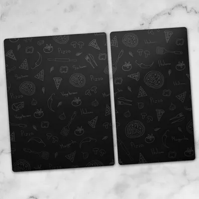 Produktbild von Glas-Herdabdeckplatten Glaskeramikkochfeld-Abdeckung Spritzschutz Glas 70x52 cm Pizza