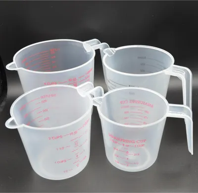 Produktbild von 4er-Pack Messbecher aus Kunststoff – 250 ml & 500 ml & 600 ml & 1000 ml