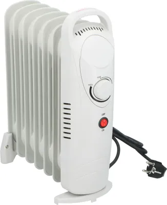 Produktbild von Ölradiator 7 Rippen, Elektroheizung mit Thermostat stufenlos regulierbar, Tragegriff, On/Off-Schalter, Kipp- und Überhitzungsschutz, 850W
