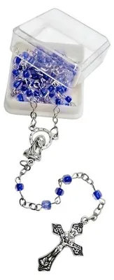Immagine prodotto di Rosario per bambini blu scuro in cofanetto - Art Sacrum