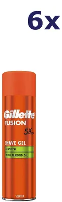 Produktbild von 6x Gillette Scheergel 200ml Fusion5 Sensitive