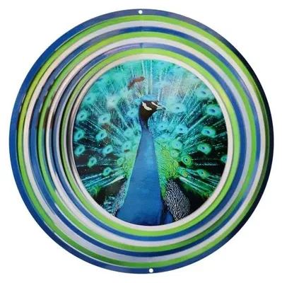 Windspinner 12", Spin Art, Peacock/Pauw, 12PEAC300