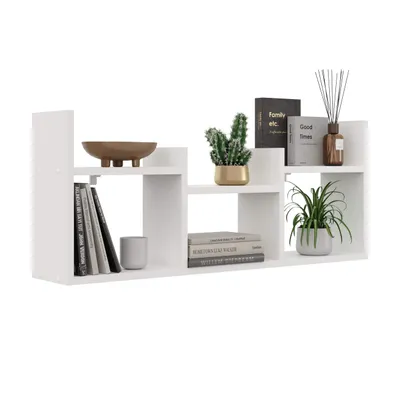 Produktbild von Wandregal Weiß 97x40 cm – Modernes Hängeregal mit offenen Fächern – Dekoregal für Bücher & Deko