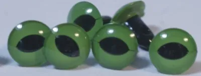 Produktbild von Katzenaugen, mit Öse, Kunststoff, grün, ø 10 mm 50 Stk.