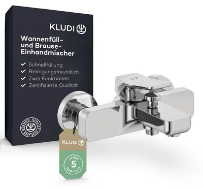 Immagine prodotto di KLUDI-X3 miscelatore per vasca e doccia 426910581 Miscelatore monocomando DN15, cromo
