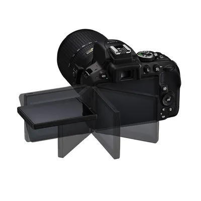 Produktbild von Nikon D5300 + AF-S DX NIKKOR 18-140mm VR, 24,2 MP, 6000 x 4000 Pixel, CMOS, 7,8x, Full HD, Schwarz