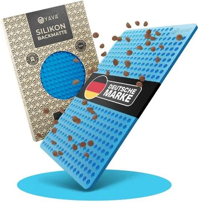 Produktbild von YAVA® Mini-Backmatte für Hundekekse (halbrund, 1 cm), hochwertige Silikon-Backmatte für Hundeleckerlis, Backform für Hundekekse, Backmatte für Hundeleckerlis, Backmatte, Silikonmatte, BPA-frei (türkis)