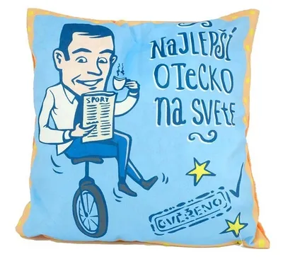 Obrázok produktu pre GiftyCity Obliečka na vankúš 40 x 40 cm, mikroplyš, najlepší otecko