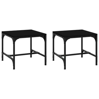 Produktbild von vidaXL Beistelltische 2 Stk. Schwarz 40x40x35 cm Holzwerkstoff