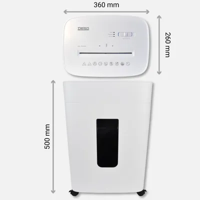 Obrázek produktu pro Skartovačka DESQ, 2 x 12 mm, 20l, příčný řez, bílá