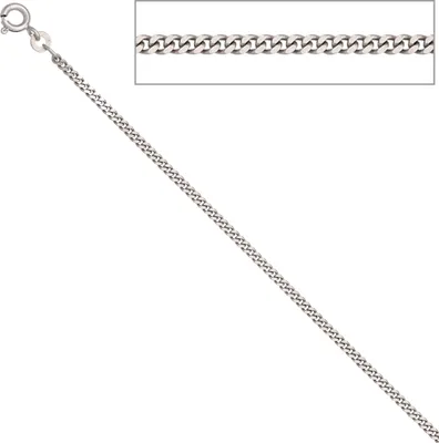 Produktbild von JOBO Panzerkette 333 Weißgold 1,9 mm 45 cm Gold Kette Halskette Federring