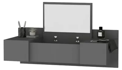 Produktbild von Selci - Waschtisch, 100x39x33h cm Schwarz, Spiegel Inklusive