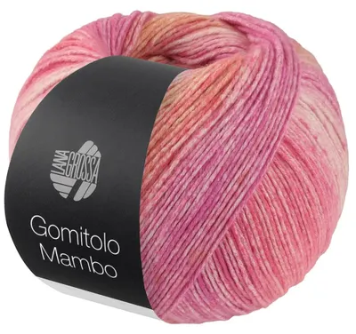 Produktbild von Lana Grossa - Gomitolo Mambo 2042 rosa himbeer fuchsia lachs natur