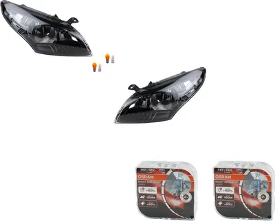 Productafbeelding van Koplampen + Osram Night Breaker Laser, geschikt voor Renault Megane III, set. Artikelnummers: Li Re 260609396R, 260102212R. Johns