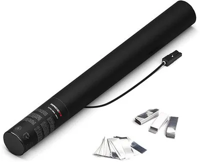 Produktbild von Magic FX Elektrische Konfettikanone 50cm - Weiß+Silber