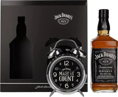 Image de Jack Daniel's Tennessee Whiskey 40% Vol. 0,7l en boîte cadeau avec Wecker