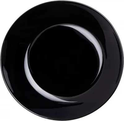 Obrázek produktu pro Dezertní talíř z černého tvrzeného skla Classic 18 cm