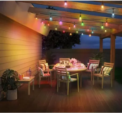 Image de Guirlande Connectée LED WiZ Extérieure, 15m, 12 Ampoules, Multicolore