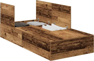 Image de Cadre de lit avec rangement Bois Ancien 80 x 200 cm