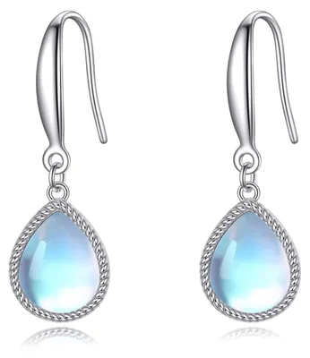 Produktbild von Dangle Mondstein Ohrringe aus Sterlingsilber