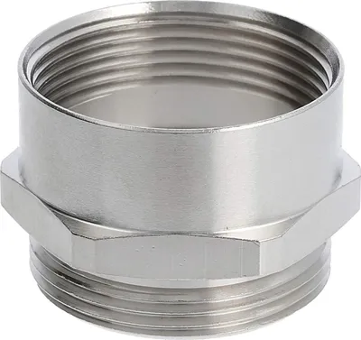 Immagine prodotto di Raccordo intermedio M/M M32x1,5 MSZ-M32 corto esagonale ottone (CuZn) nichelato filettatura di collegamento 8,0 mm - 1 pezzo