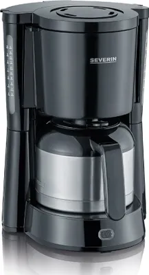 Produktbild von Severin KA 4835, Filterkaffeemaschine, 1 l, Gemahlener Kaffee, 1000 W, Schwarz, Silber
