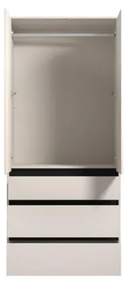 Produktbild von Vimercatii - Kleiderschrank, 2 Türen, 93x211 cm Weiß, Garderobe