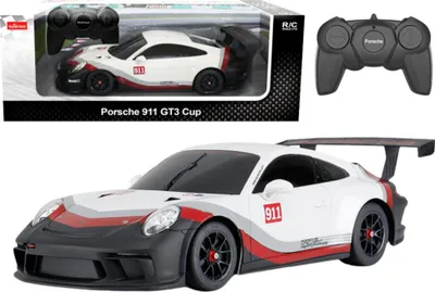 Produktbild von RC Auto 1:18 Rastar Porsche 911 GT3 Weiß und Grau