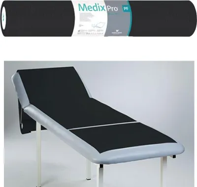 Produktbild von MedixPro Hygieneeinlagen auf der Rolle, 60 cm x 50 cm, schwarz folienkaschiert, 54 g, 80 Stück